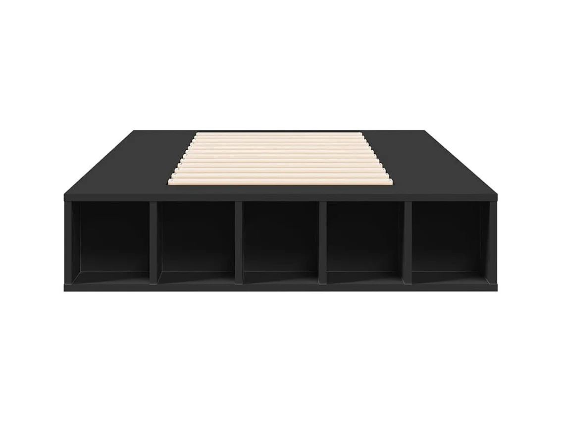 Lit simple | Lit adulte, enfant | Cadre de lit noir 75x190 cm