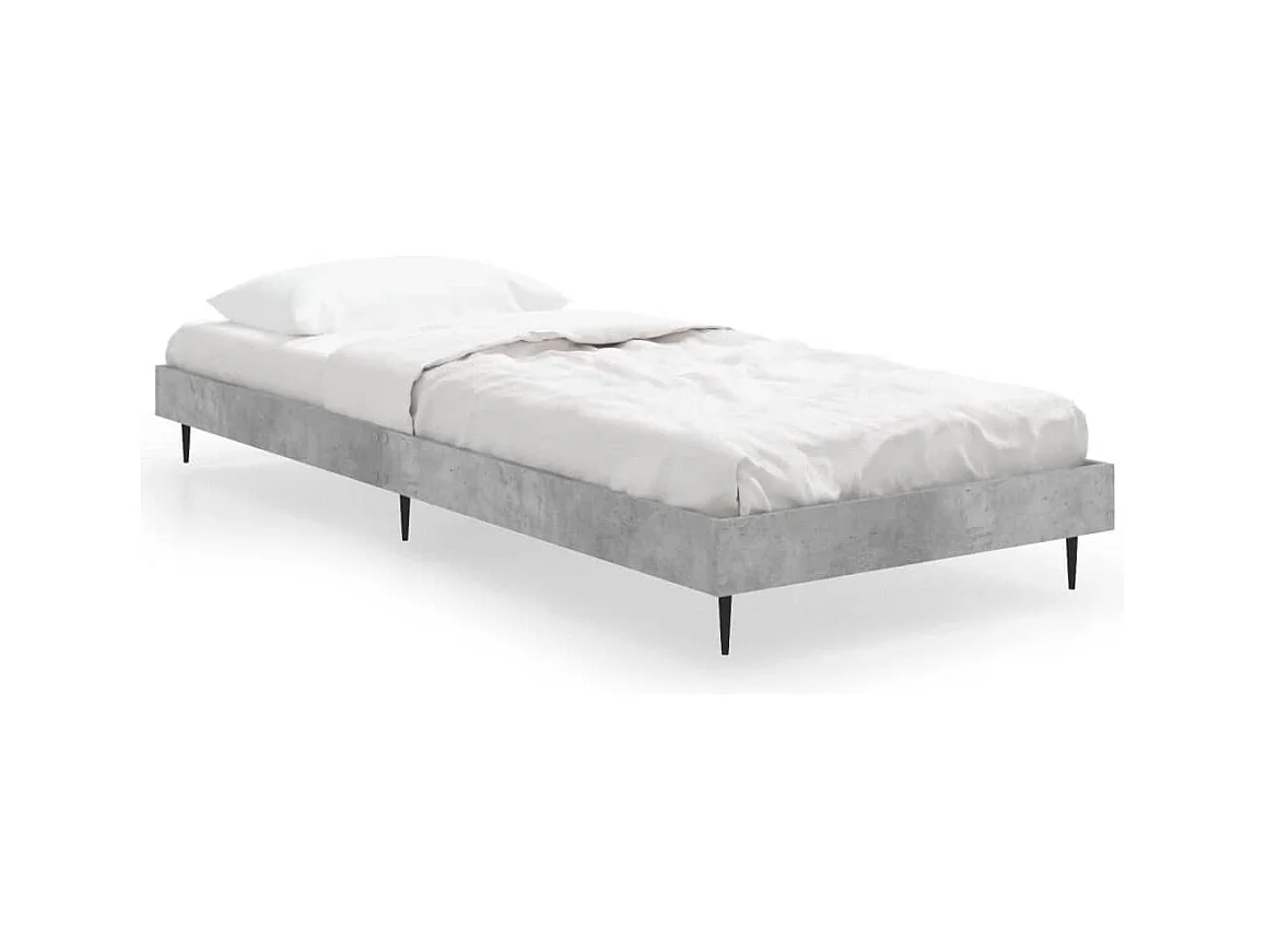 Lit simple | Lit adulte, enfant | Cadre de lit gris béton 75x190 cm
