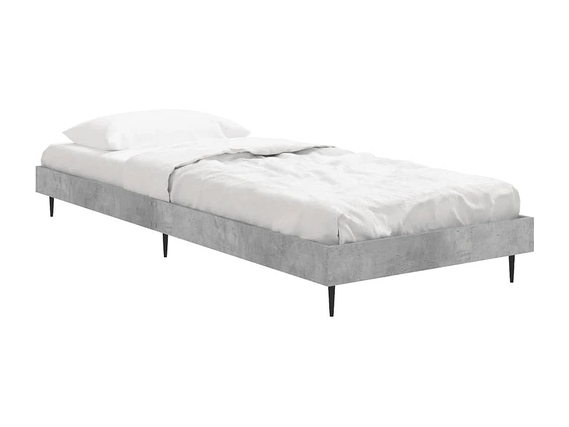 Lit simple | Lit adulte, enfant | Cadre de lit gris béton 75x190 cm