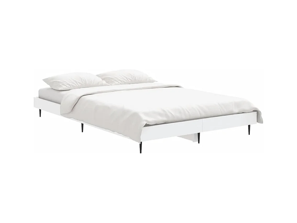 Lit simple | Lit adulte, enfant | Cadre de lit blanc 120x190 cm bois d'ingénierie