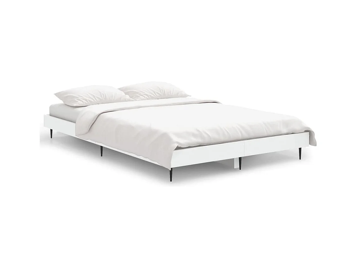 Lit simple | Lit adulte, enfant | Cadre de lit blanc 120x190 cm bois d'ingénierie