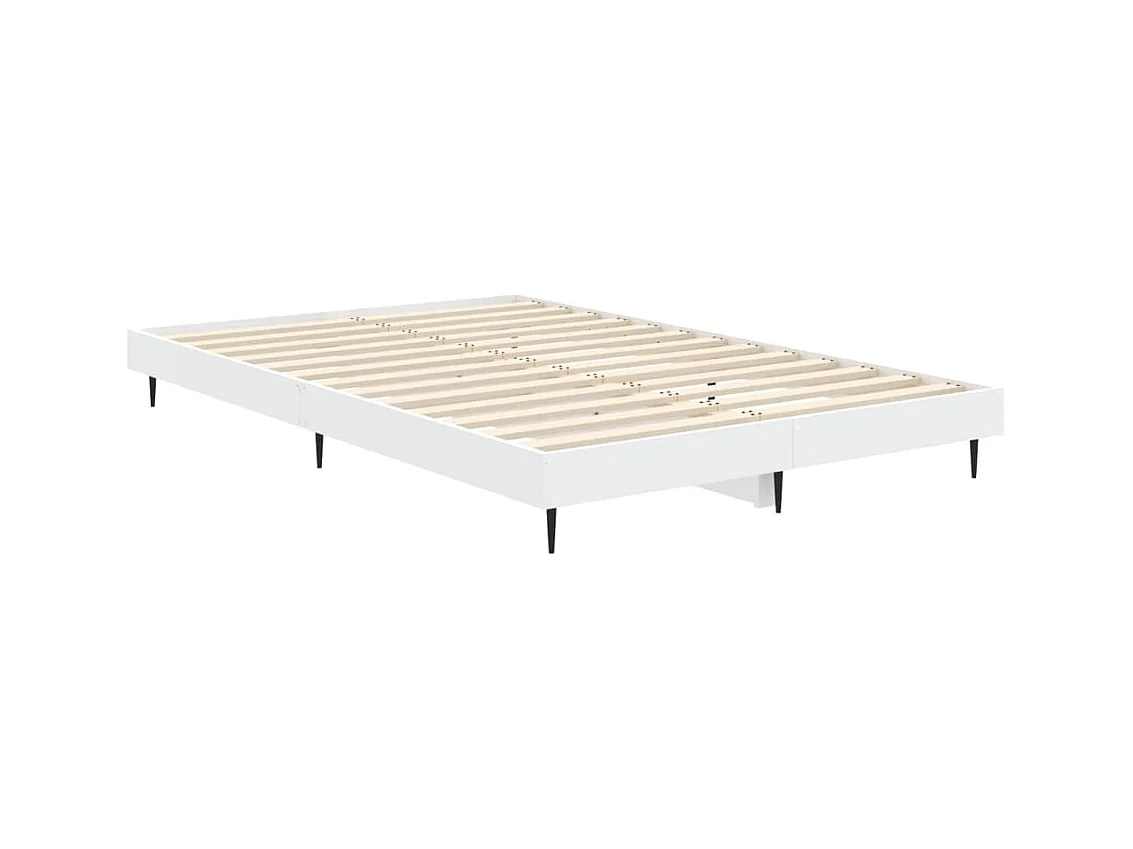 Lit simple | Lit adulte, enfant | Cadre de lit blanc 120x190 cm bois d'ingénierie