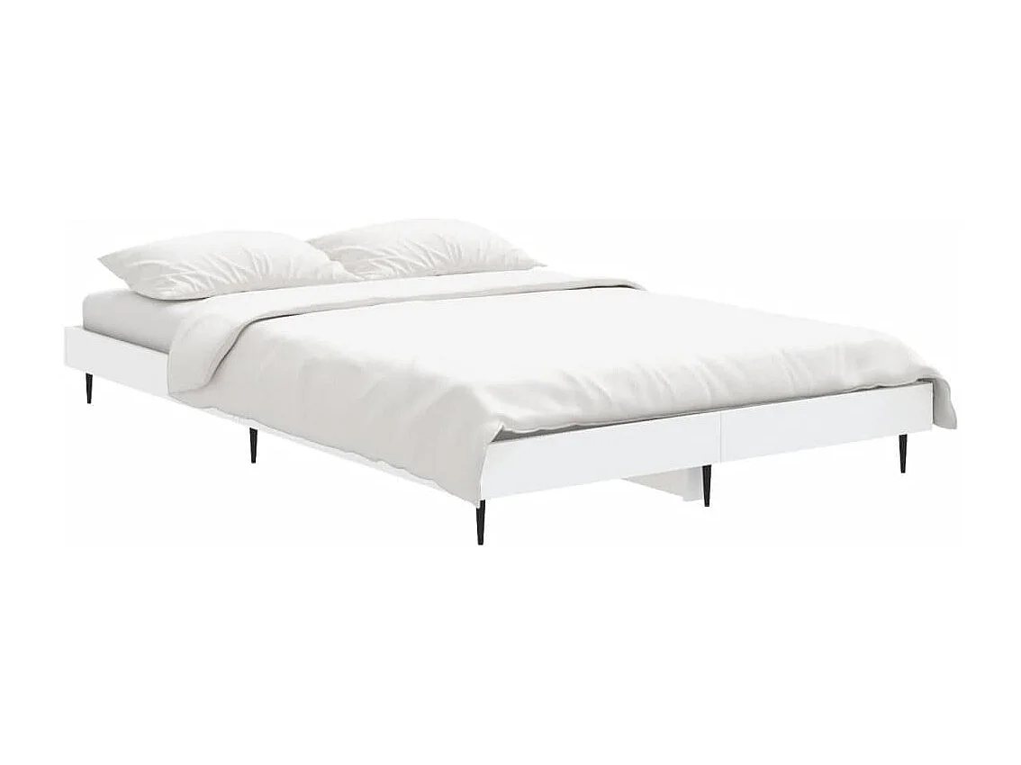 Lit simple | Lit adulte, enfant | Cadre de lit blanc 120x190 cm bois d'ingénierie