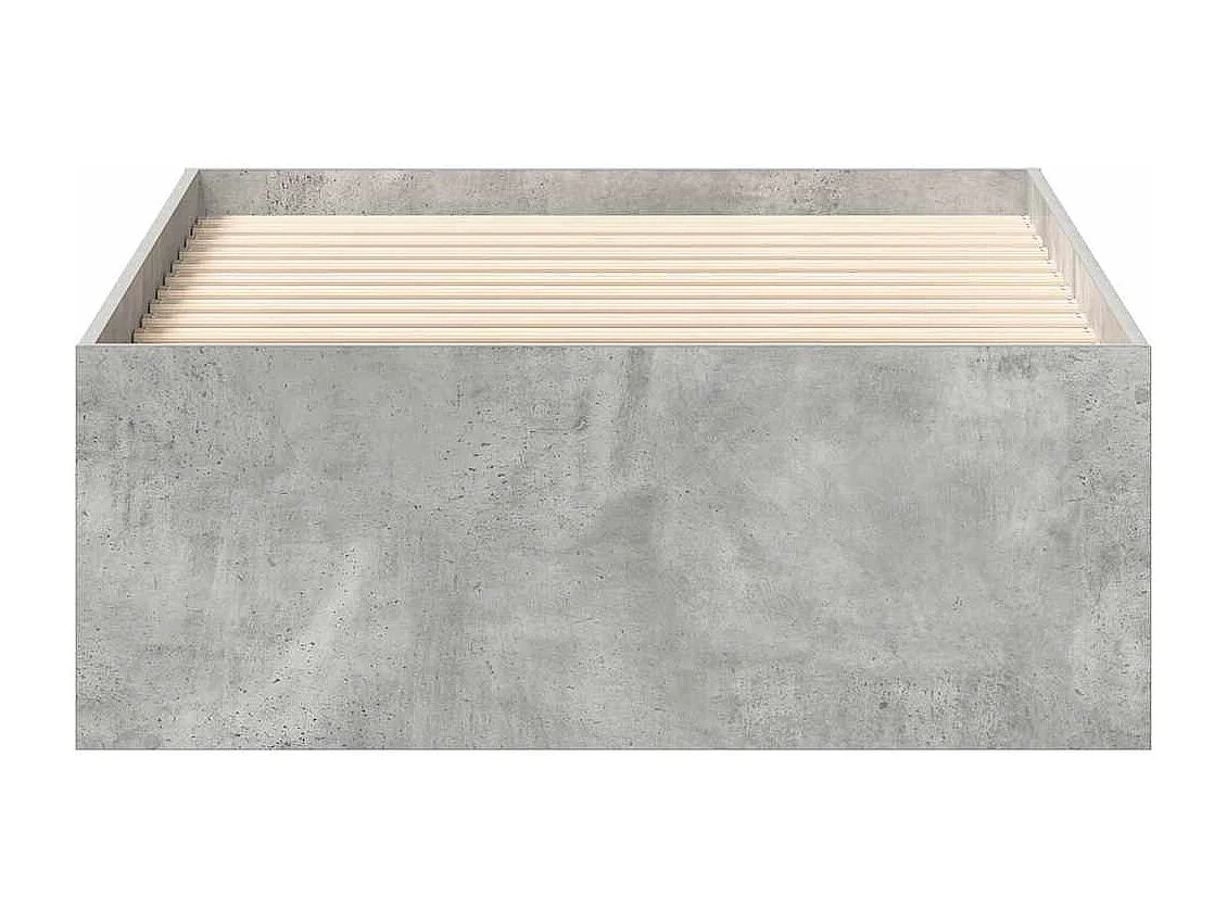 Lit simple | Lit adulte, enfant | Cadre de lit gris béton 100x200 cm