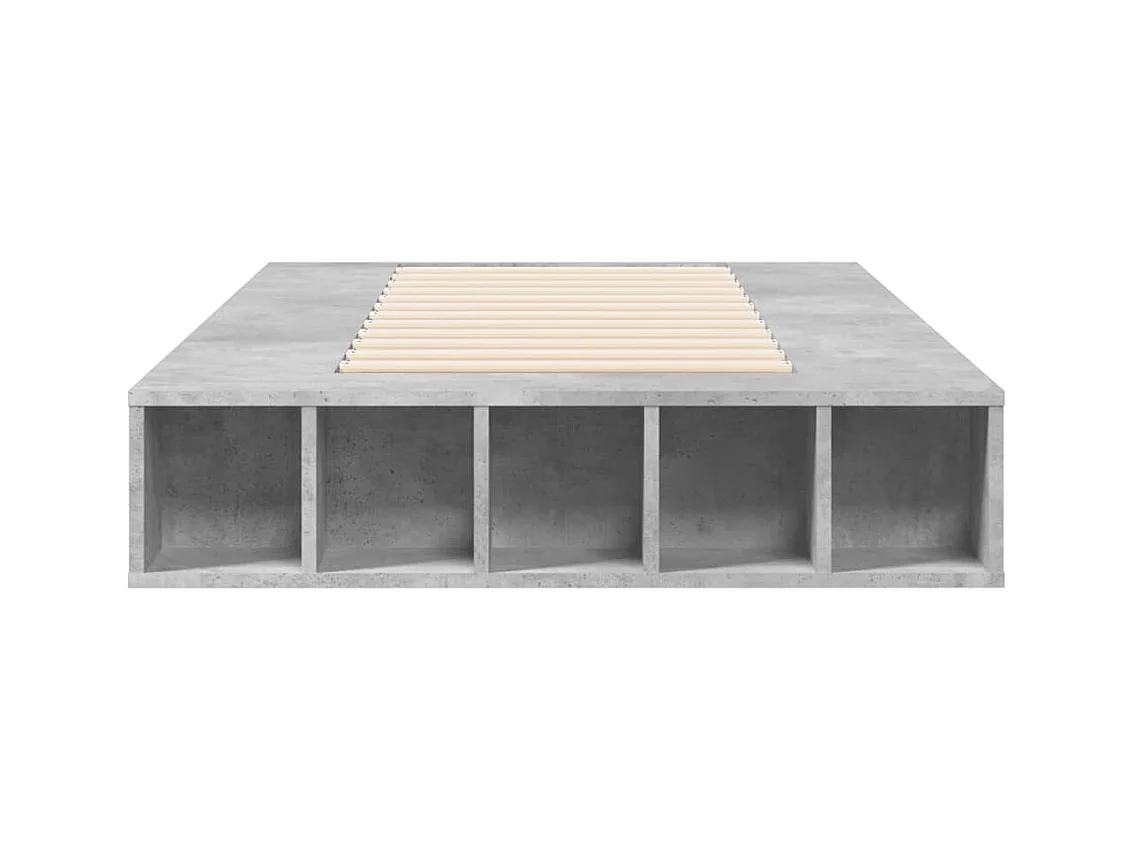 Lit simple | Lit adulte, enfant | Cadre de lit gris béton 90x200 cm