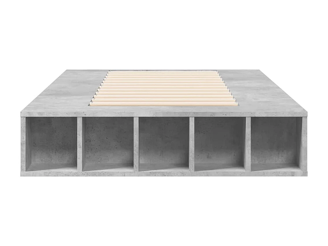 Lit simple | Lit adulte, enfant | Cadre de lit gris béton 90x200 cm