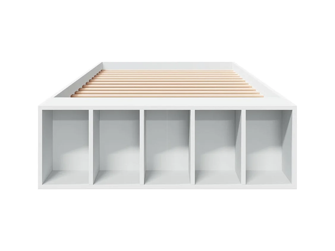 Lit simple | Lit adulte, enfant | Cadre de lit blanc 100x200 cm