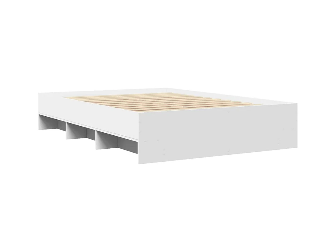 Lit simple | Lit adulte, enfant | Cadre de lit blanc 120x200 cm bois ingénierie