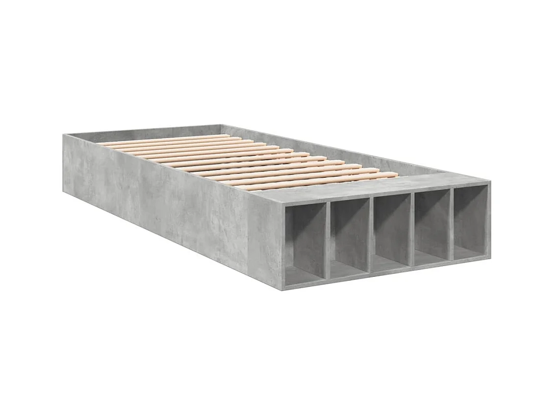Lit simple | Lit adulte, enfant | Cadre de lit gris béton 90x190 cm