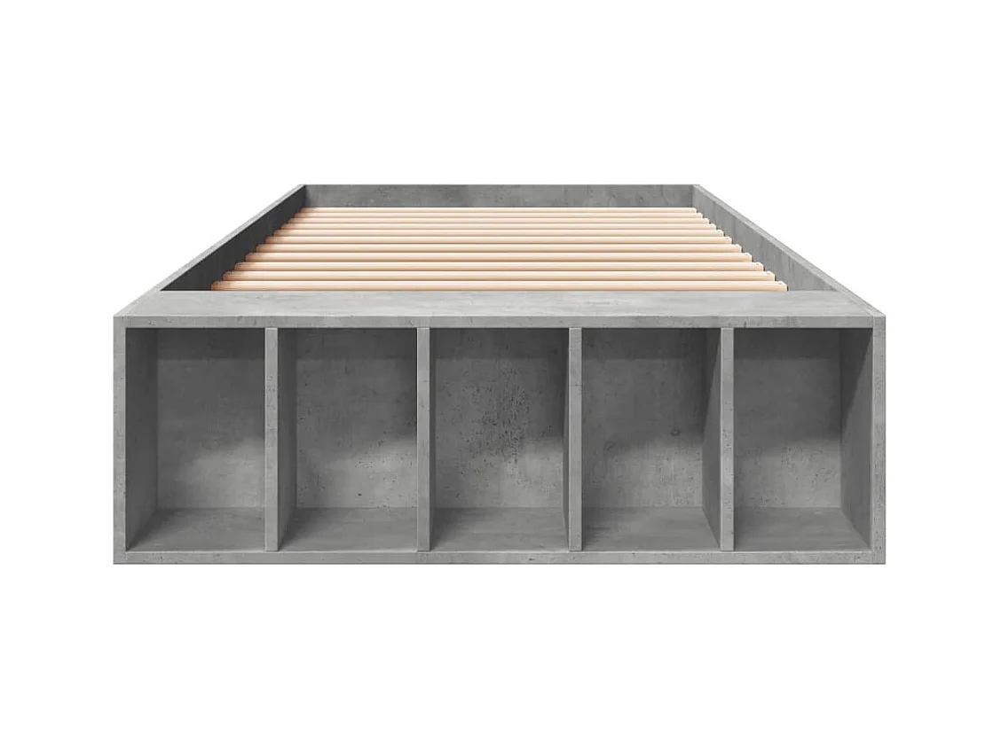 Lit simple | Lit adulte, enfant | Cadre de lit gris béton 90x190 cm