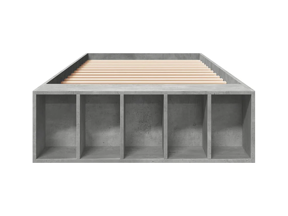 Lit simple | Lit adulte, enfant | Cadre de lit gris béton 75x190 cm