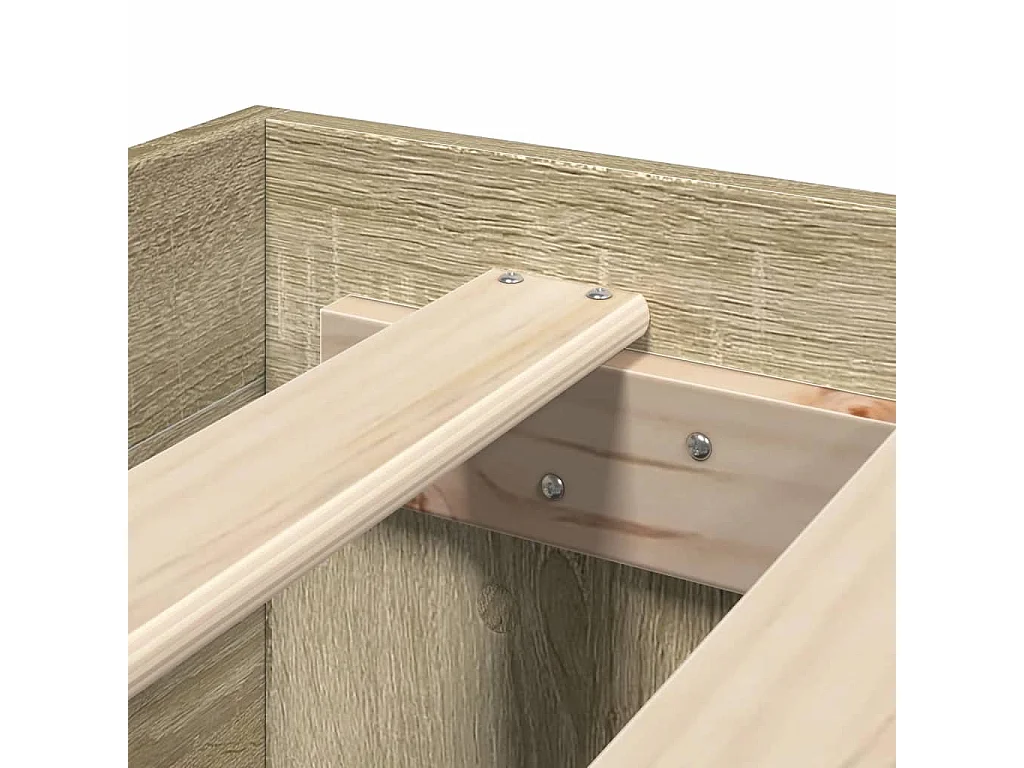 Lit double | Lit adulte | Cadre de lit chêne sonoma 200x200 cm