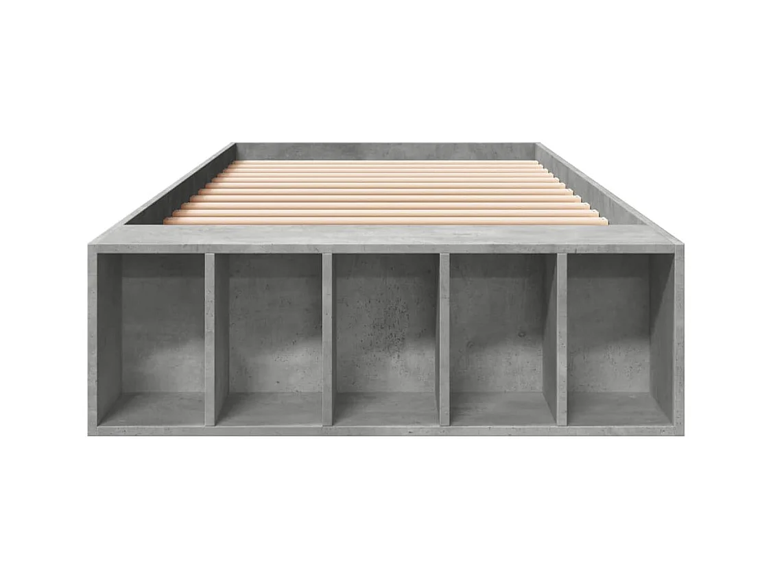 Lit simple | Lit adulte, enfant | Cadre de lit gris béton 90x200 cm
