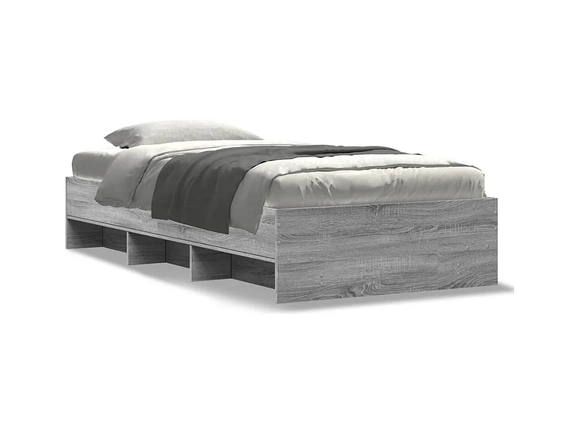 Lit simple | Lit adulte, enfant | Cadre de lit sonoma gris 100x200 cm