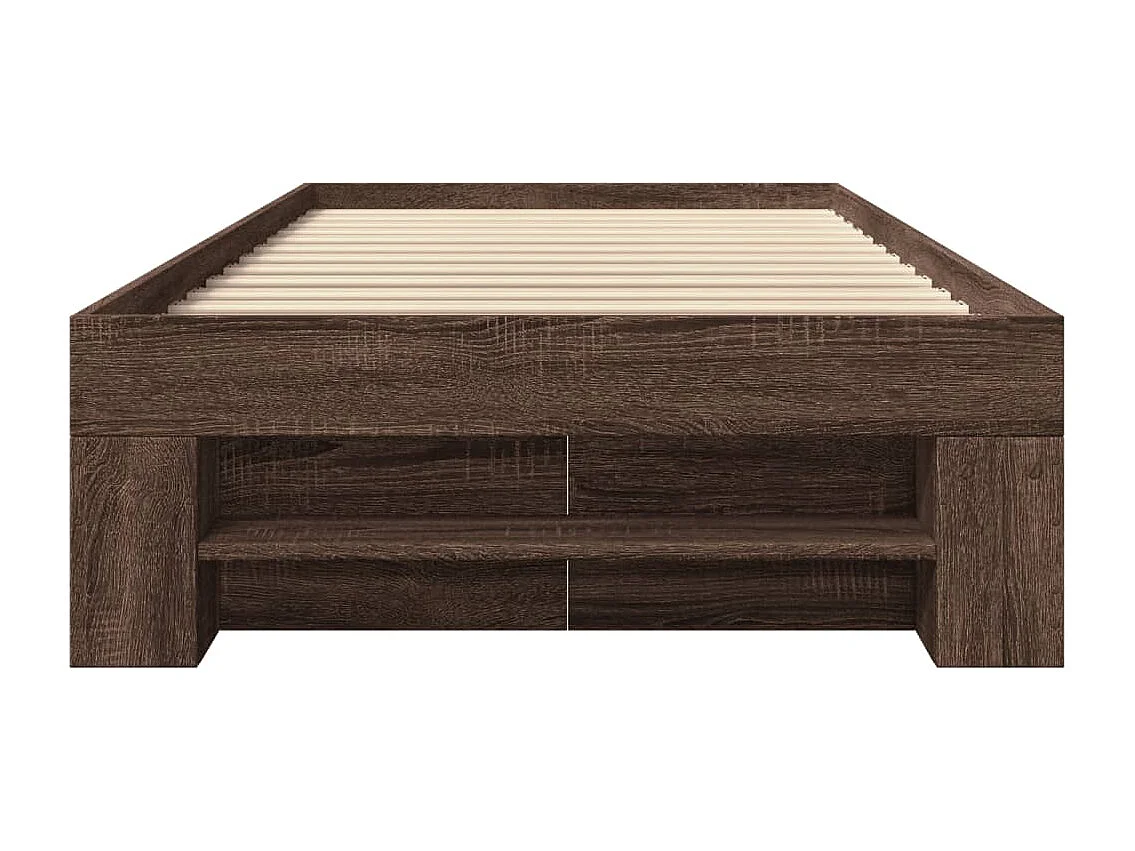 Letto per adulti | Letto singolo | Giroletto senza Materasso Rovere Marrone 75x190cm in Truciolato