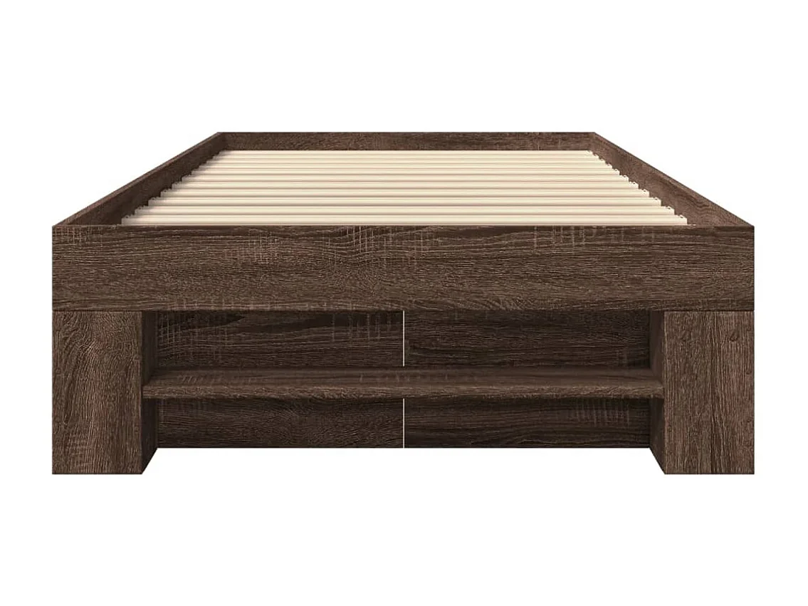 Lit simple | Lit adulte, enfant | Cadre de lit chêne marron 100x200 cm