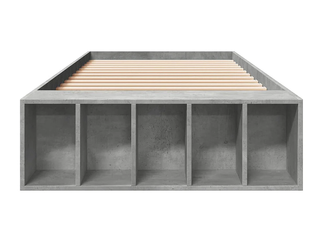 Lit simple | Lit adulte, enfant | Cadre de lit gris béton 100x200 cm
