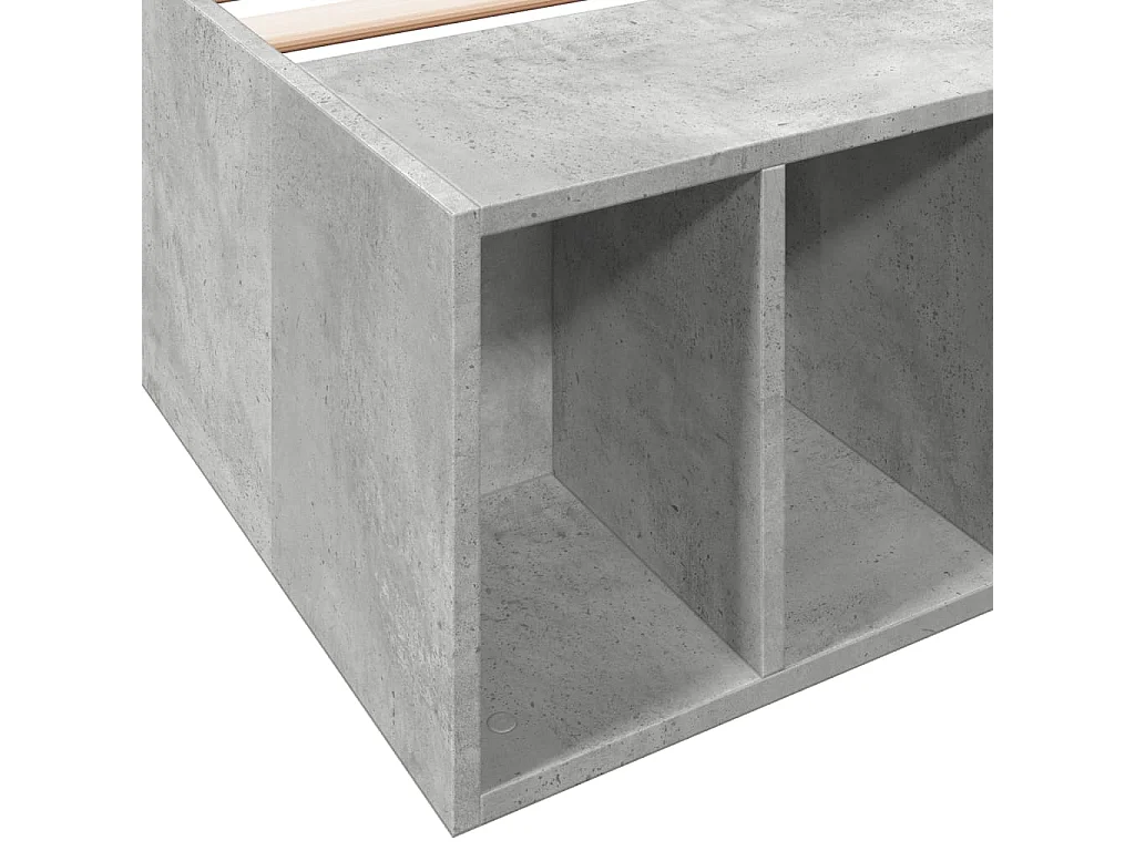 Lit simple | Lit adulte, enfant | Cadre de lit gris béton 100x200 cm