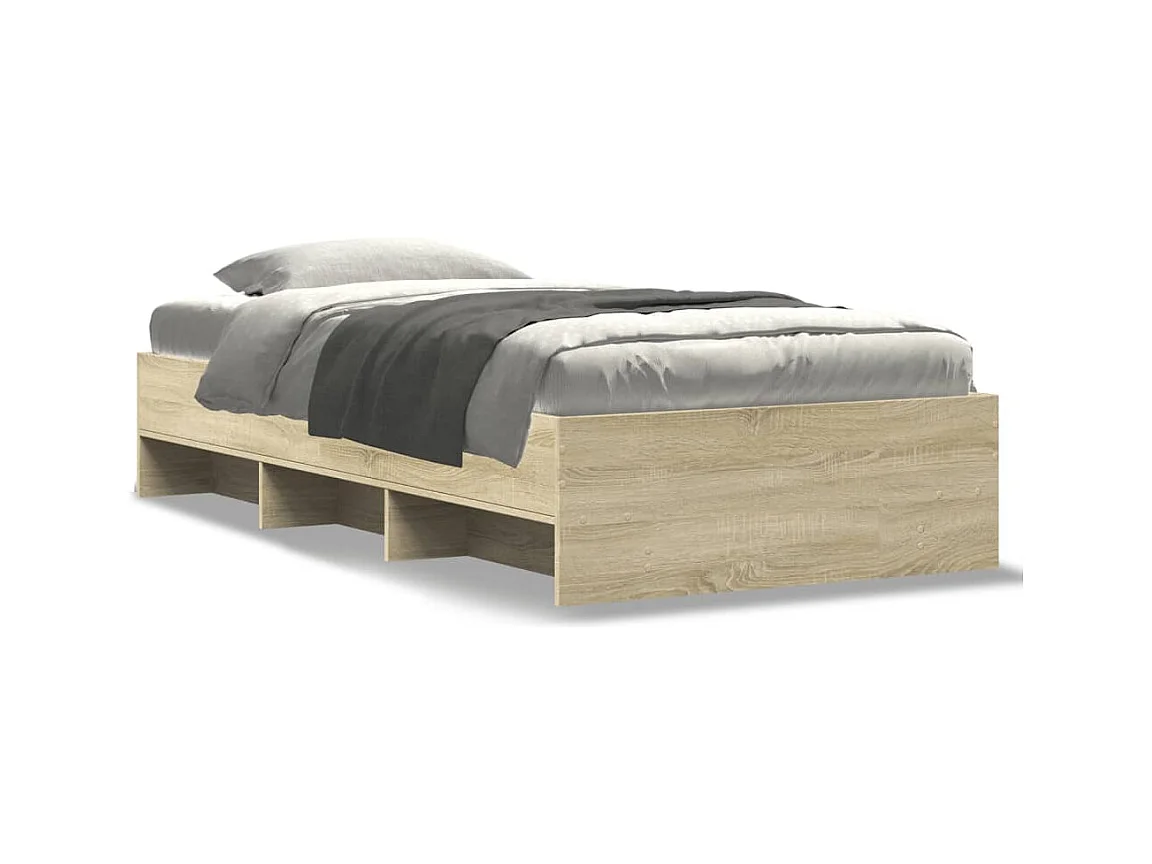 Lit simple | Lit adulte, enfant | Cadre de lit chêne sonoma 100x200 cm