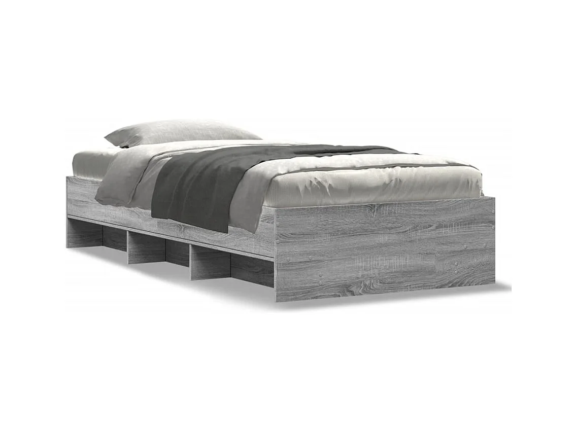 Lit simple | Lit adulte, enfant | Cadre de lit sonoma gris 90x190 cm