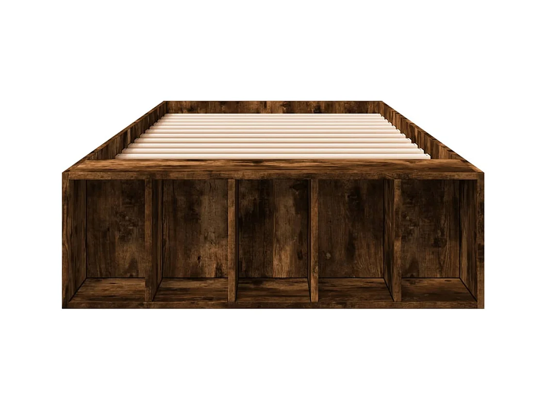 Lit simple | Lit adulte, enfant | Cadre de lit chêne fumé 75x190 cm