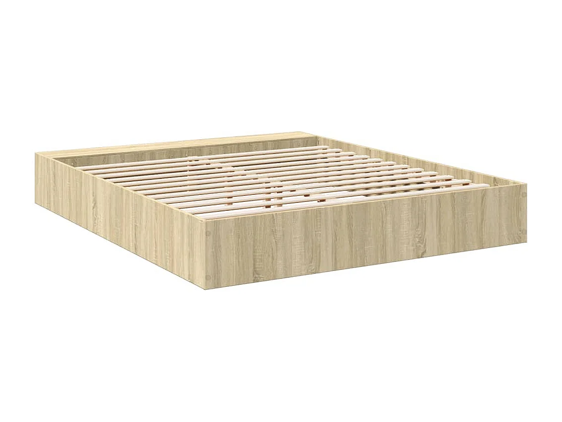 Lit double | Lit adulte | Cadre de lit chêne sonoma 180x200 cm