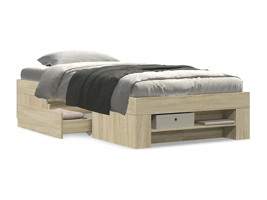 Lit simple | Lit adulte, enfant | Cadre de lit chêne sonoma 75x190 cm