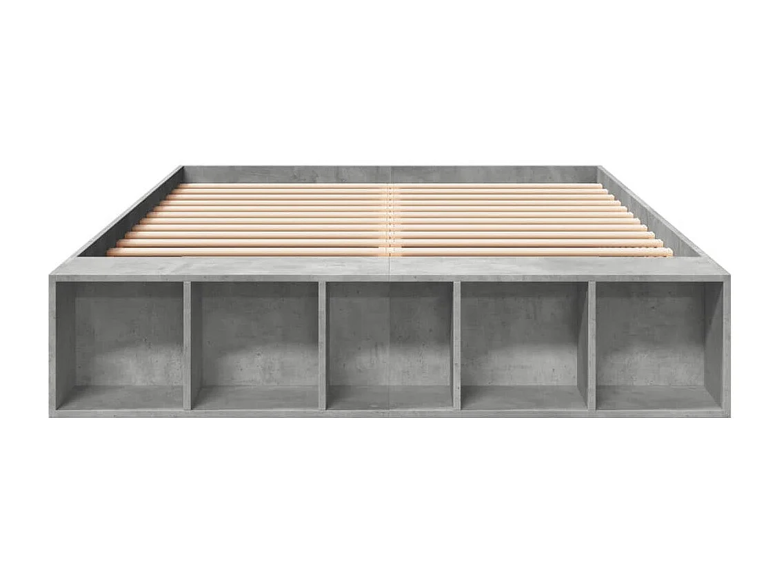 Lit double | Lit adulte | Cadre de lit gris béton 160x200 cm