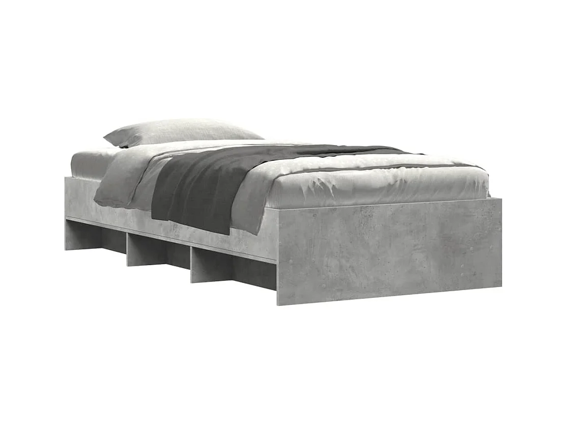 Lit simple | Lit adulte, enfant | Cadre de lit gris béton 90x190cm bois d'ingénierie