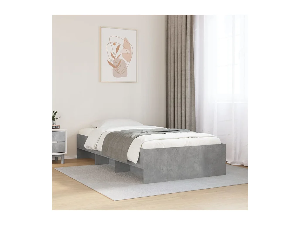 Lit simple | Lit adulte, enfant | Cadre de lit sonoma gris 90x200 cm