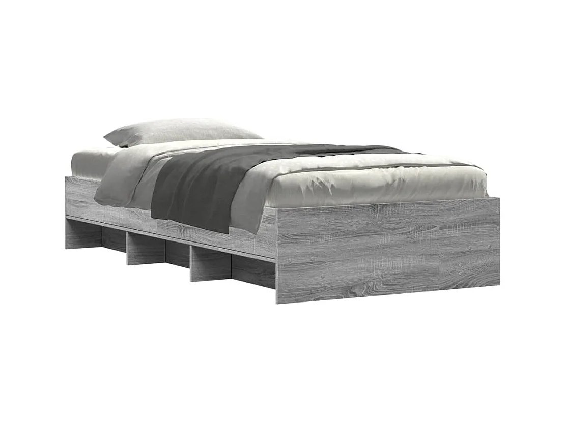 Lit simple | Lit adulte, enfant | Cadre de lit sonoma gris 75x190 cm