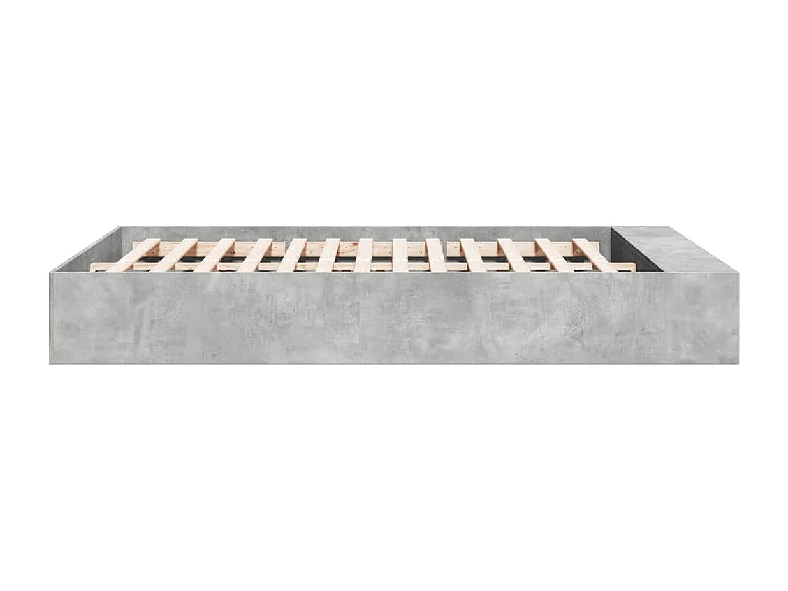 Lit double | Lit adulte | Cadre de lit sonoma gris 150x200 cm