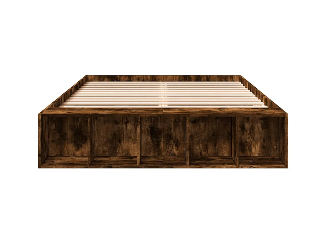 Lit simple | Lit adulte, enfant | Cadre de lit chêne fumé 120x190 cm