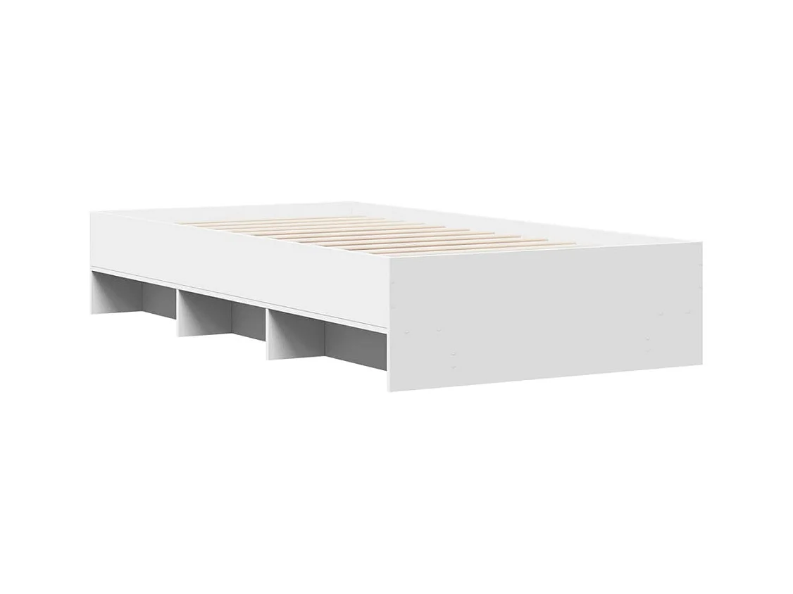 Lit simple | Lit adulte, enfant | Cadre de lit blanc 90x190 cm bois d'ingénierie