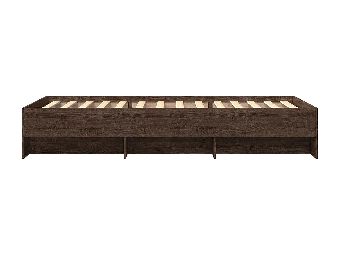 Lit simple | Lit adulte, enfant | Cadre de lit chêne marron 100x200 cm