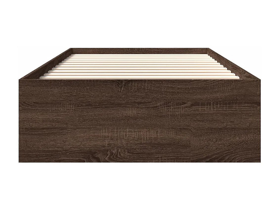 Lit simple | Lit adulte, enfant | Cadre de lit chêne marron 90x190cm bois ingénierie