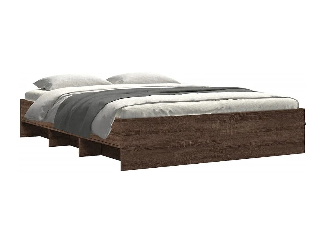 Lit double | Lit adulte | Cadre de lit chêne marron 150x200 cm
