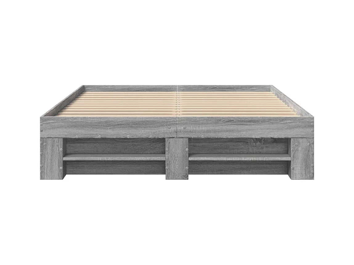 Lit simple | Lit adulte, enfant | Cadre de lit sonoma gris 120x200cm bois ingénierie