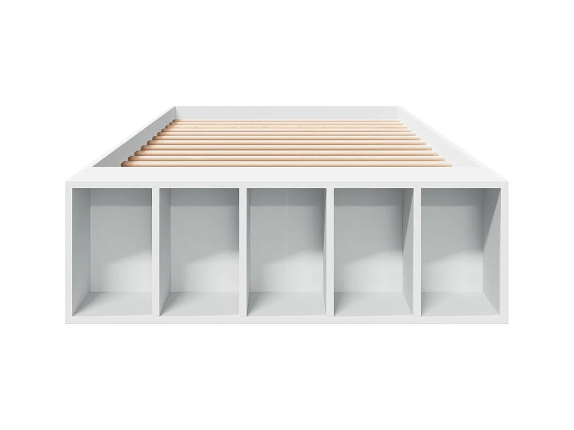 Lit simple | Lit adulte, enfant | Cadre de lit blanc 90x190 cm