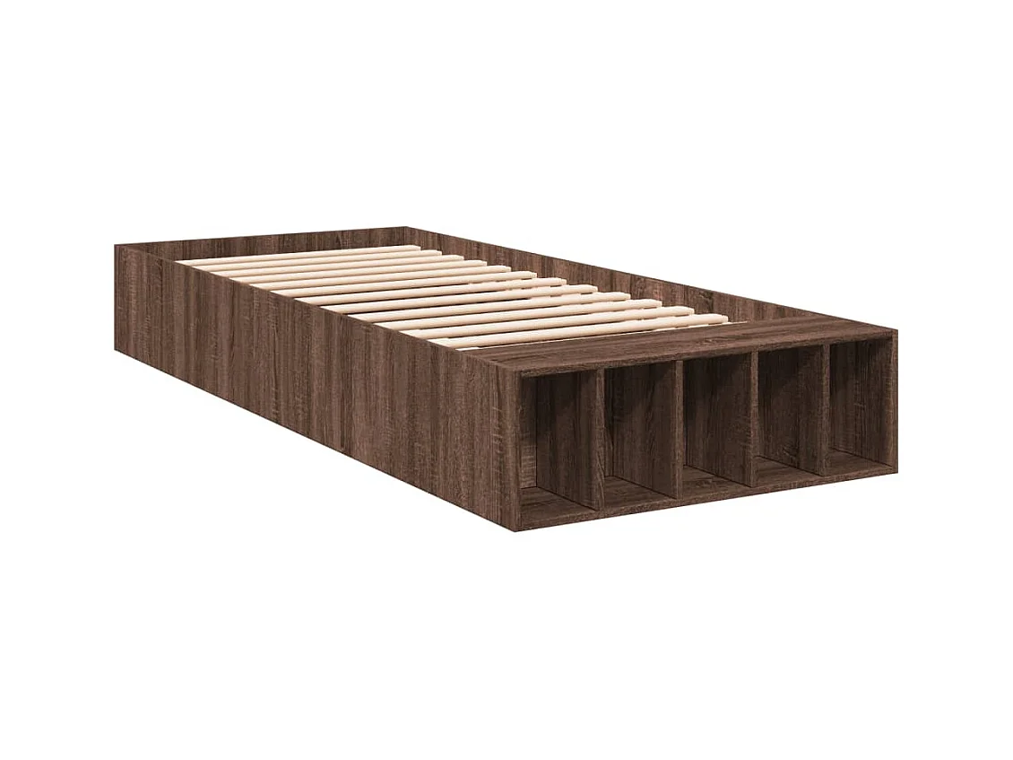 Lit simple | Lit adulte, enfant | Cadre de lit chêne marron 75x190 cm