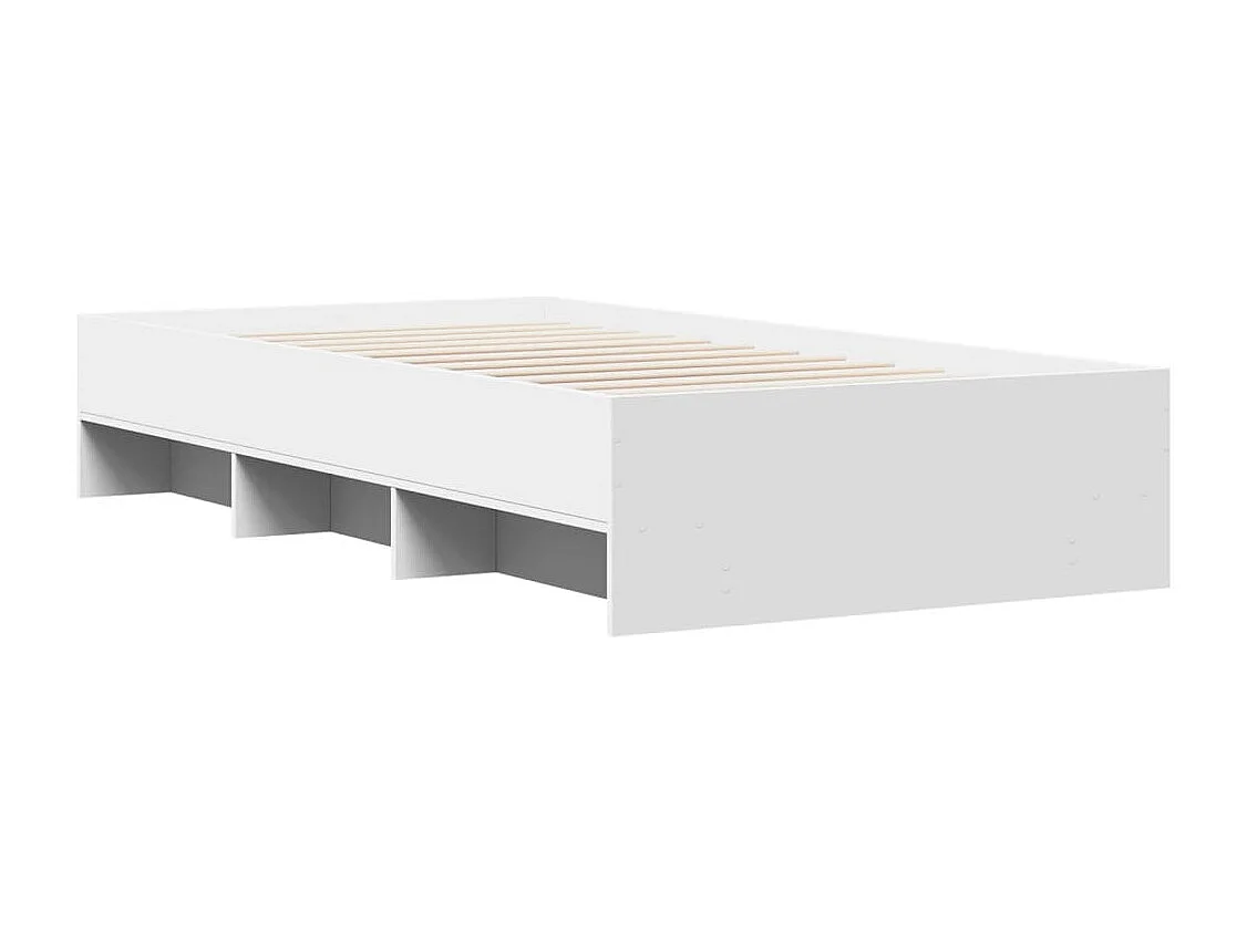 Lit simple | Lit adulte, enfant | Cadre de lit blanc 75x190 cm bois d'ingénierie