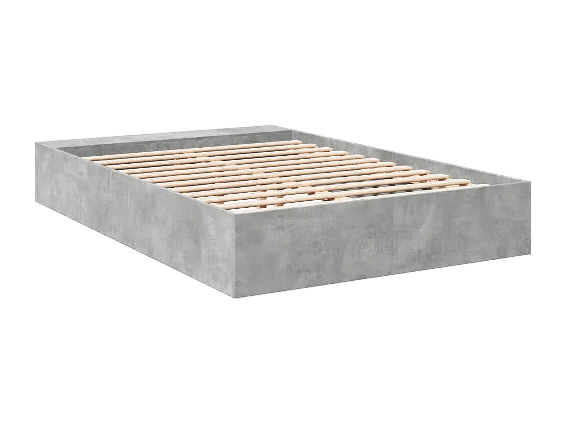 Lit double | Lit adulte | Cadre de lit gris béton 140x190 cm