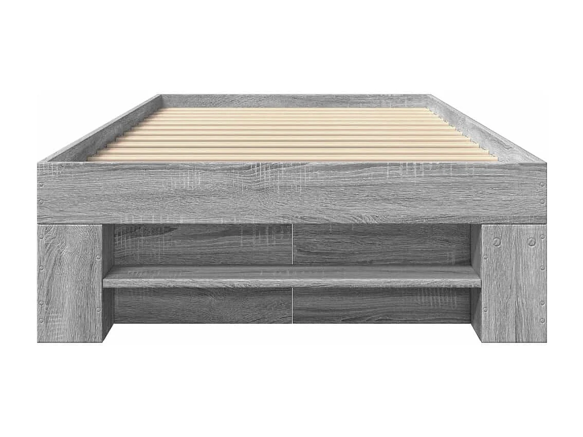 Lit simple | Lit adulte, enfant | Cadre de lit sonoma gris 90x200 cm