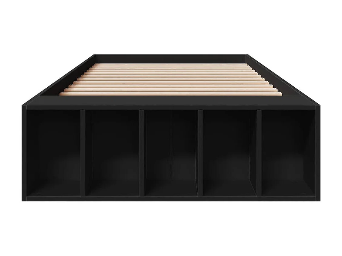 Lit simple | Lit adulte, enfant | Cadre de lit noir 100x200 cm