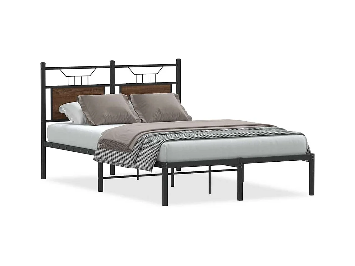 Lit simple | Lit adulte, enfant | Cadre de lit chêne marron 120x200 cm