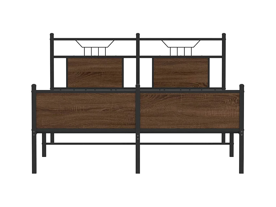 Lit double | Lit adulte | Cadre de lit chêne marron 140x190 cm