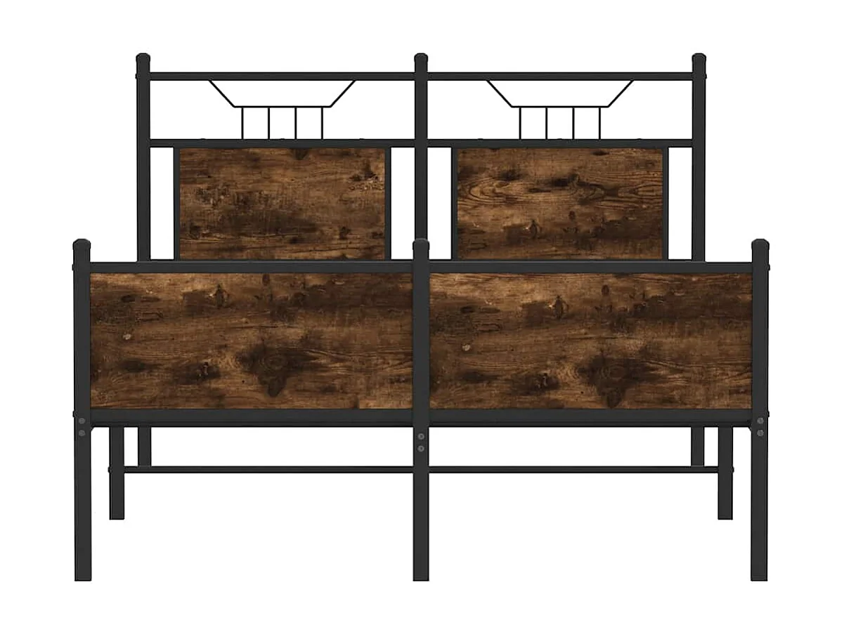 Lit simple | Lit adulte, enfant | Cadre de lit chêne fumé 120x190 cm bois ingénierie