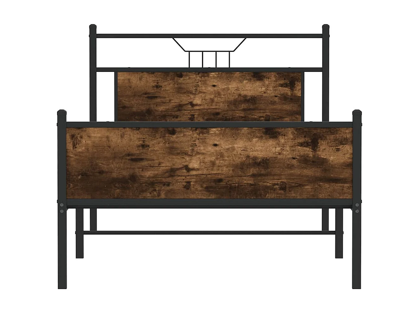 Lit simple | Lit adulte, enfant | Cadre de lit chêne fumé 107x203 cm bois ingénierie