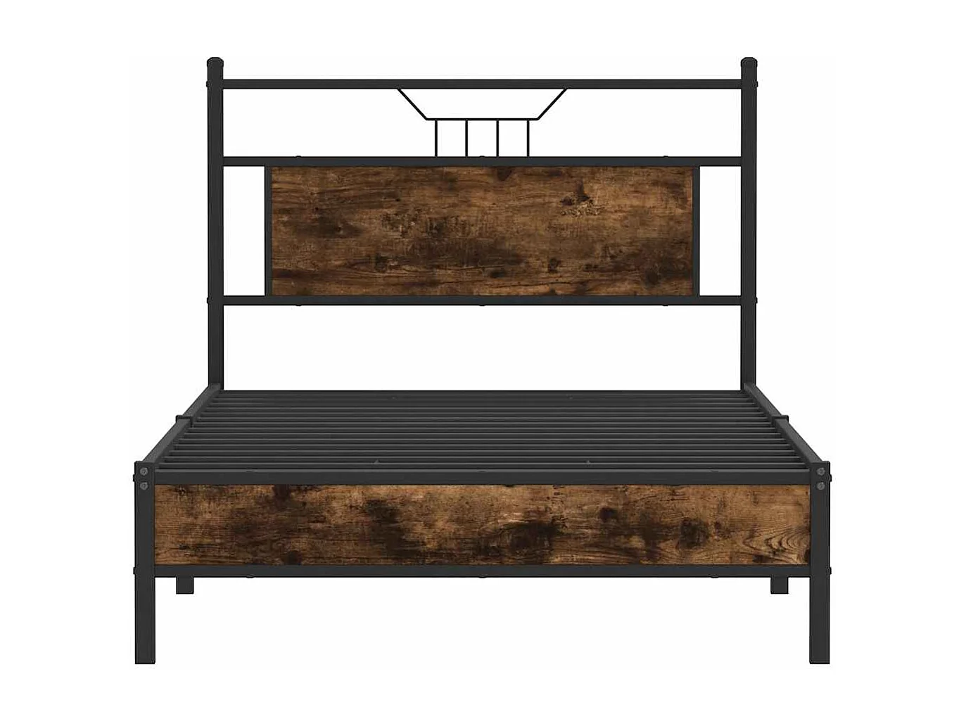 Lit simple | Lit adulte, enfant | Cadre de lit chêne fumé 100x190 cm bois ingénierie