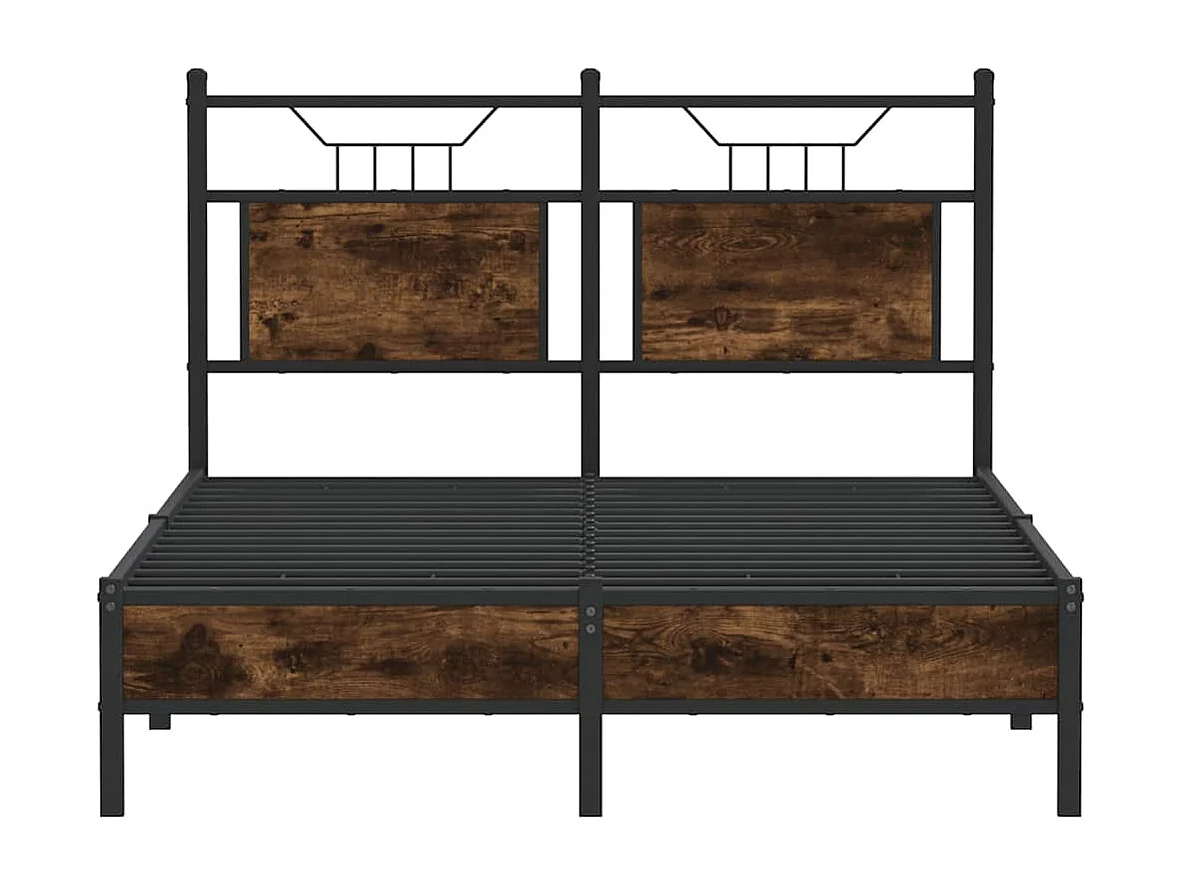 Lit simple | Lit adulte, enfant | Cadre de lit chêne fumé 120x190 cm bois ingénierie